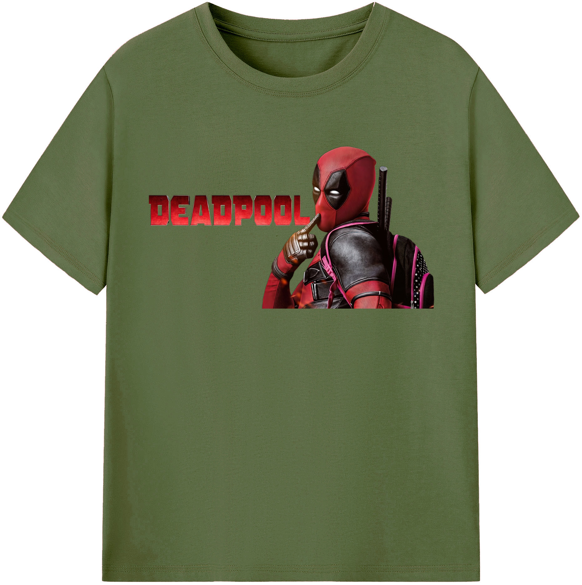 （画像用） Deadpool デッドプール 綿100％半袖Tシャツ（フロントプリント）
